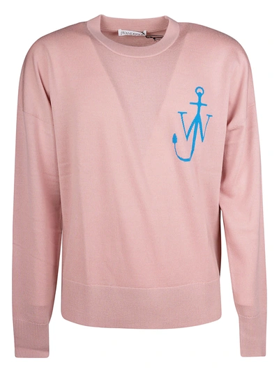 Shop Jw Anderson Anchor Crewneck Jumper In Pink