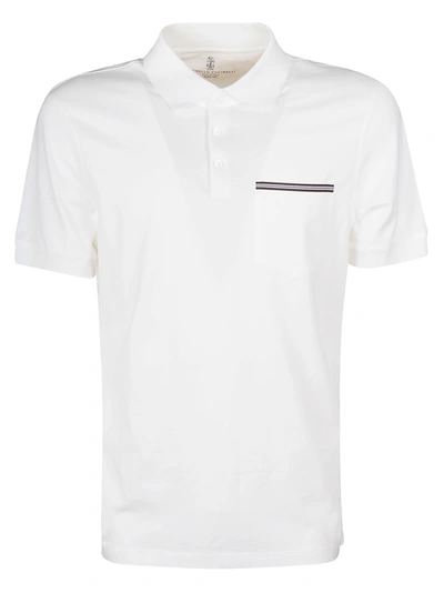 Shop Brunello Cucinelli Chest Pocket Detail Polo Shirt