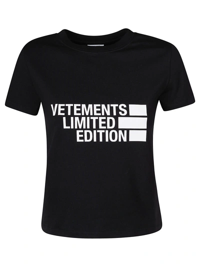 Shop Vetements Limited Edition T-shirt In Black