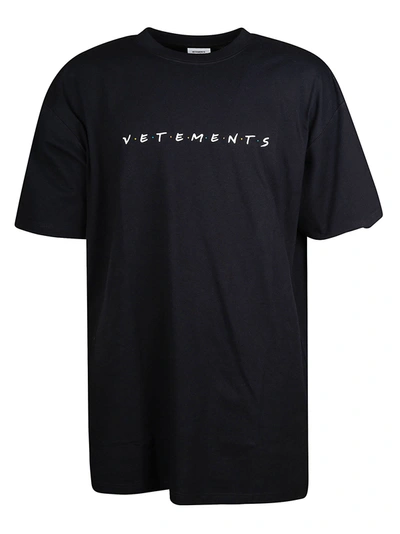 Shop Vetements Logo Print T-shirt In Black