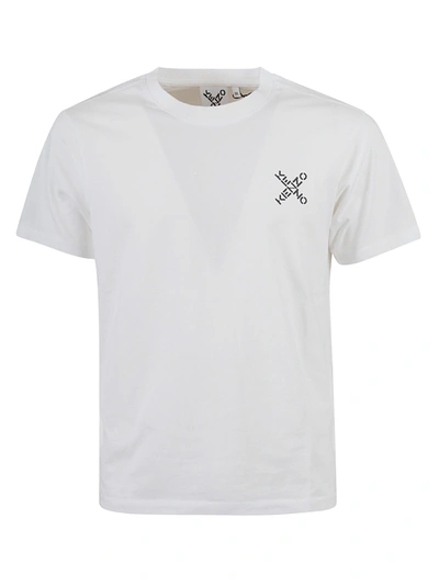 Shop Kenzo Logo Sport T-shirt In Blanc