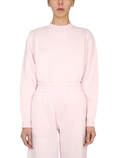 Shop Alexander Wang T Regular Fit Sweatshirt In Rosa