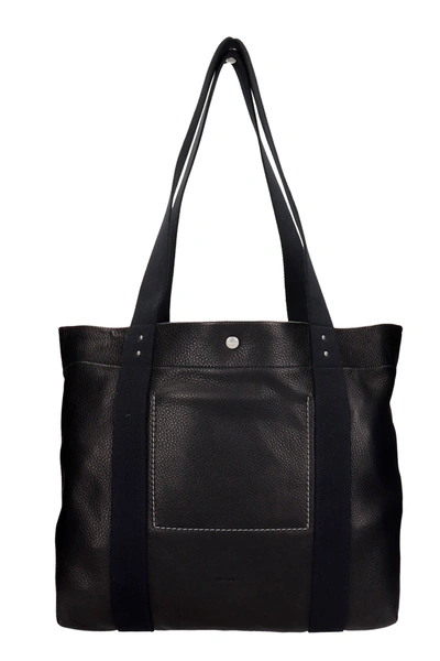 Shop Rick Owens Ricks Trolley Tote In Black Leather