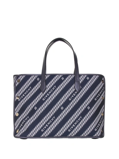 Shop Givenchy Medium Bond Tote Bag In Oil Blue