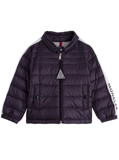 Shop Moncler Alber Down Jacket In Blue Nylon