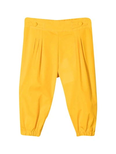 Shop Fendi Yellow Trousers In Giallo