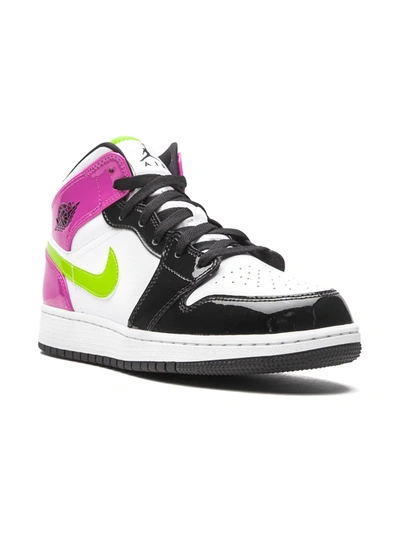 Shop Nike Jordan 1 Mid "pink/black/white" Sneakers