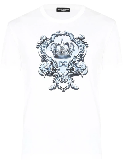 Shop Dolce & Gabbana Logo-print T-shirt In Blue