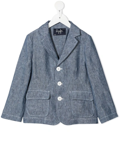 Shop Il Gufo Notched-lapels Single-breasted Blazer In Blue