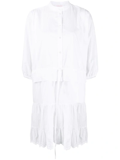 Shop See By Chloé Tiered Cotton Shirt Dress In White