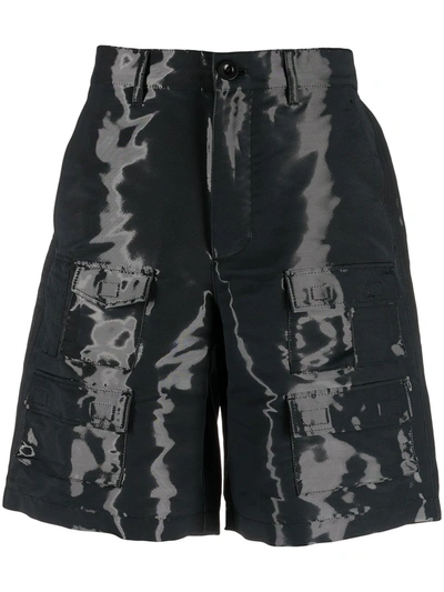 Shop Givenchy High-shine Cargo Shorts In Black