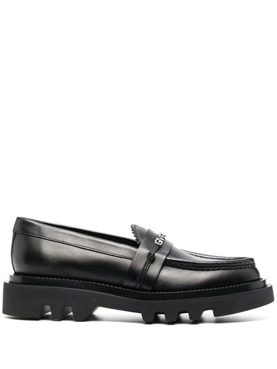 Shop Givenchy Logo-plaque Chunky Loafers In Black