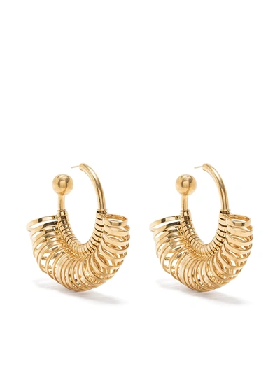 Shop Jacquemus Les Creoles Baguier Hoop Earrings In Gold