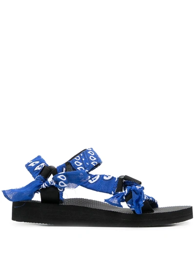 Shop Arizona Love Trekky Bandana Flat Sandals In Blue