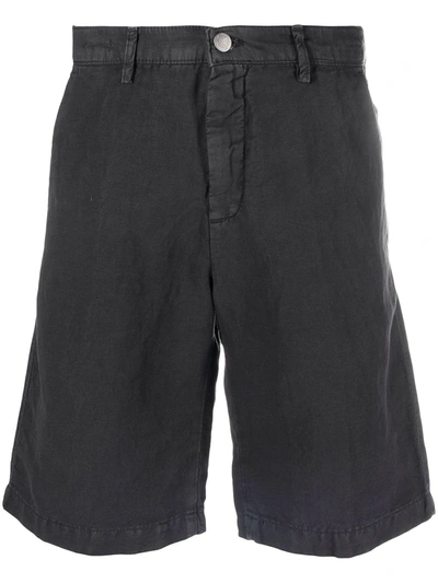 Shop Massimo Alba Vela Linen-blend Shorts In Black