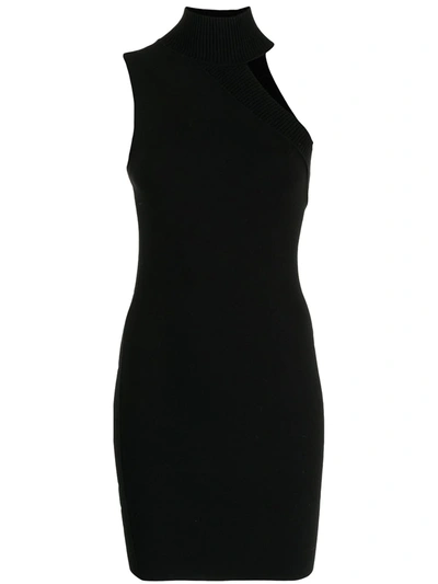 Shop Alice And Olivia Cut-out Detail Sleeveless Dress In Black