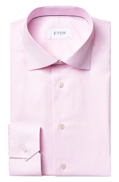 Shop Eton Geo Slim Fit Dress Shirt In Pink/ Red