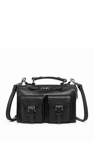 Shop Old Trend Las Luna Leather Crossbody Bag In Black