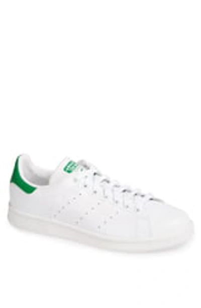 Shop Adidas Originals Stan Smith Sneaker In Core White/ Green