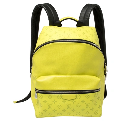 LOUIS VUITTON Taiga Monogram Discovery Backpack PM Yellow 546272
