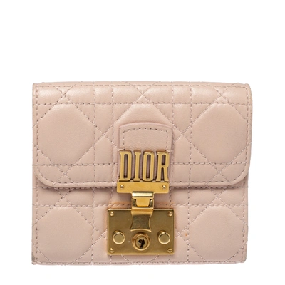 Pre-owned Dior Addict French Wallet In Pink