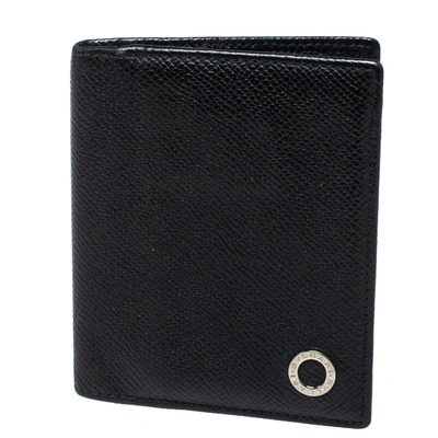 Pre-owned Bvlgari Black Leather Card Holder