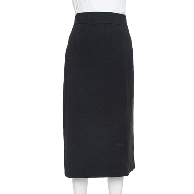 Pre-owned Dolce & Gabbana Black Crepe Tailored Pencil Skirt M