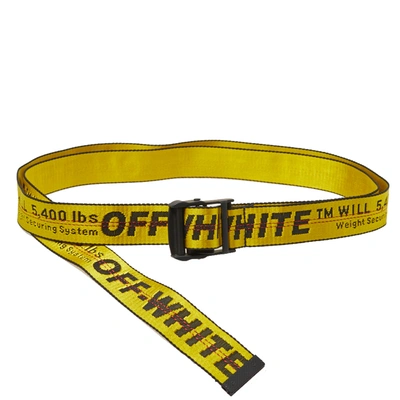 Pre-owned Off-white Yellow/black Nylon Industrial Belt