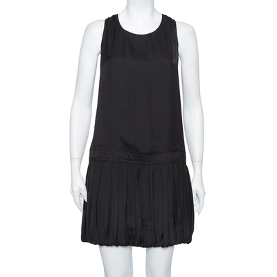 Pre-owned Givenchy Black Chiffon Cross Tie Detail Drop Waist Sleeveless Dress M