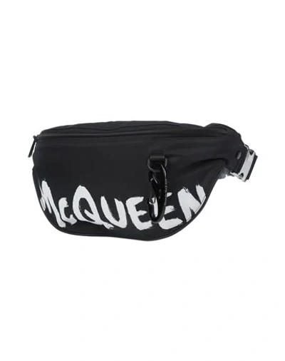 Shop Alexander Mcqueen Man Belt Bag Black Size - Textile Fibers