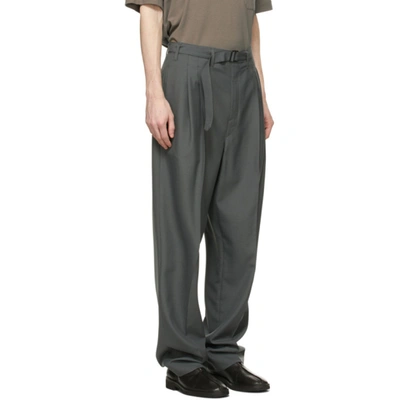 LEMAIRE 灰色褶裥束带长裤
