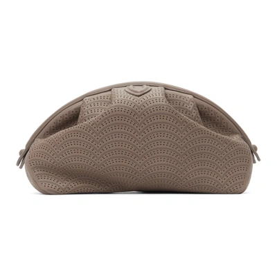 Shop Alaïa Taupe Vienne Vague Samia 26 Pouch In 809 Tourte