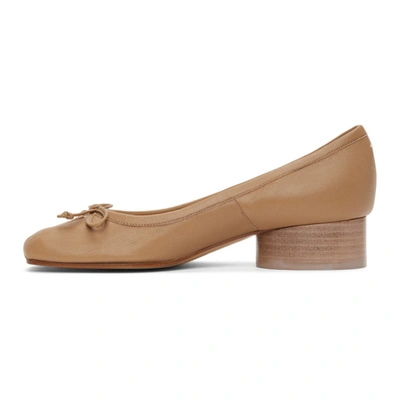 Shop Maison Margiela Beige Tabi Ballerina Heels In T4091 Nude