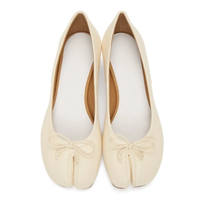 Shop Maison Margiela White Tabi Ballerina Heels In T1003 White