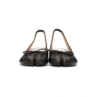 Shop Maison Margiela Black Slingback Tabi Ballerina Heels In T8013 Black