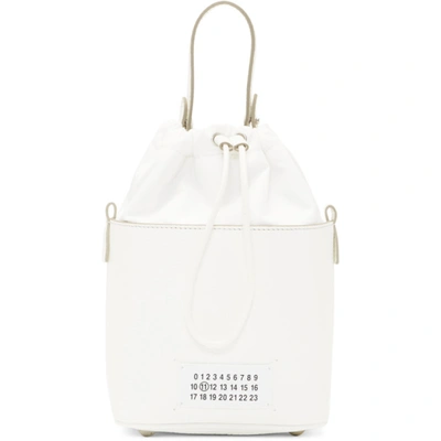 Shop Maison Margiela White 5ac Bucket Bag In H7736 Whit
