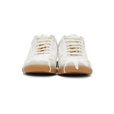Shop Maison Margiela Beige White-out Replica Sneakers In H8545 Natur