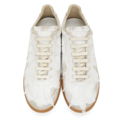 Shop Maison Margiela Beige White-out Replica Sneakers In H8545 Natur