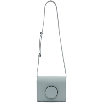 Shop Lemaire Blue Camera Bag In 709 Dusty Sky Blue