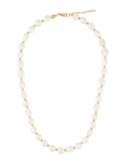 Shop Nialaya Jewelry Freshwater Baroque Pearl Choker In White