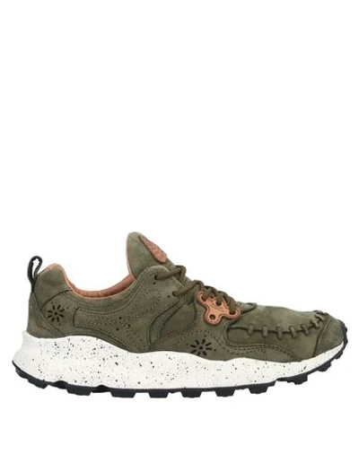 Shop Flower Mountain Sneakers In Military Green