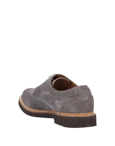 Shop Eleventy Man Lace-up Shoes Grey Size 8 Soft Leather