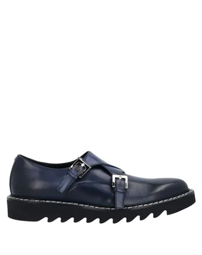 Shop Cesare Paciotti Loafers In Dark Blue