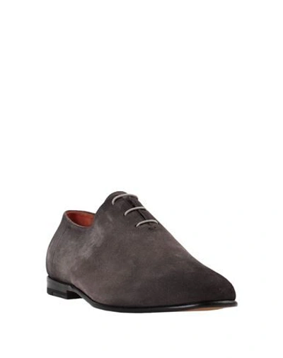 Shop Santoni Lace-up Shoes In Grey