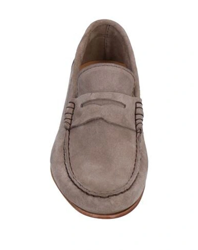Shop Barbati Man Loafers Dove Grey Size 6 Soft Leather