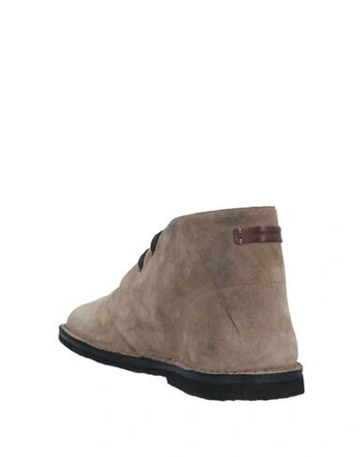 Shop Saint Laurent Man Ankle Boots Sand Size 11.5 Soft Leather In Beige