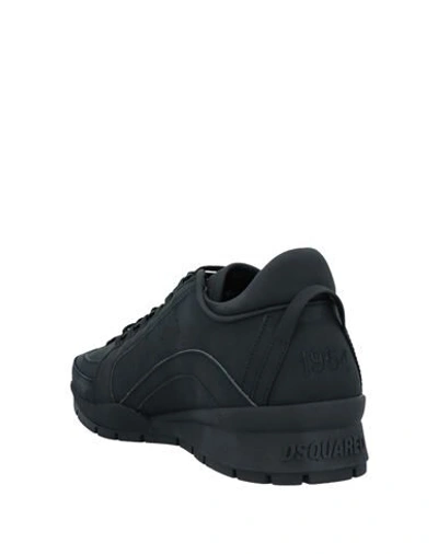 Shop Dsquared2 Man Sneakers Black Size 7 Soft Leather, Textile Fibers