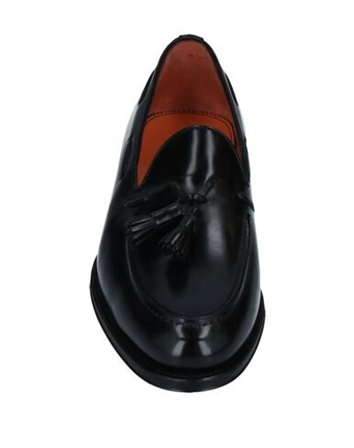 Shop Santoni Loafers In Black