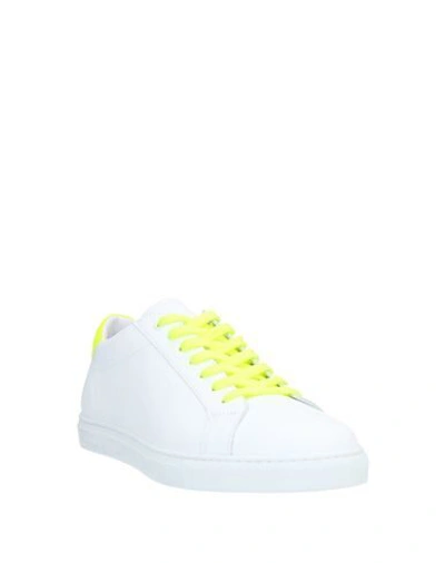 Shop Emporio Armani Man Sneakers Acid Green Size 8 Soft Leather