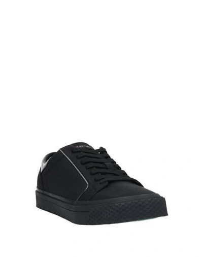Shop Emporio Armani Man Sneakers Black Size 7.5 Polyamide, Polyurethane, Polyester